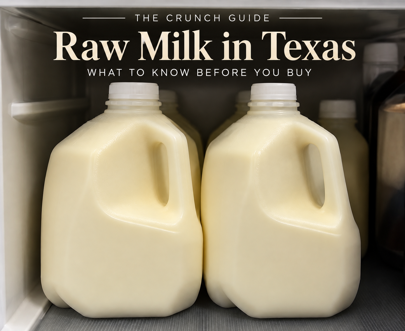Raw milk in glass jars from a local Texas dairy farm